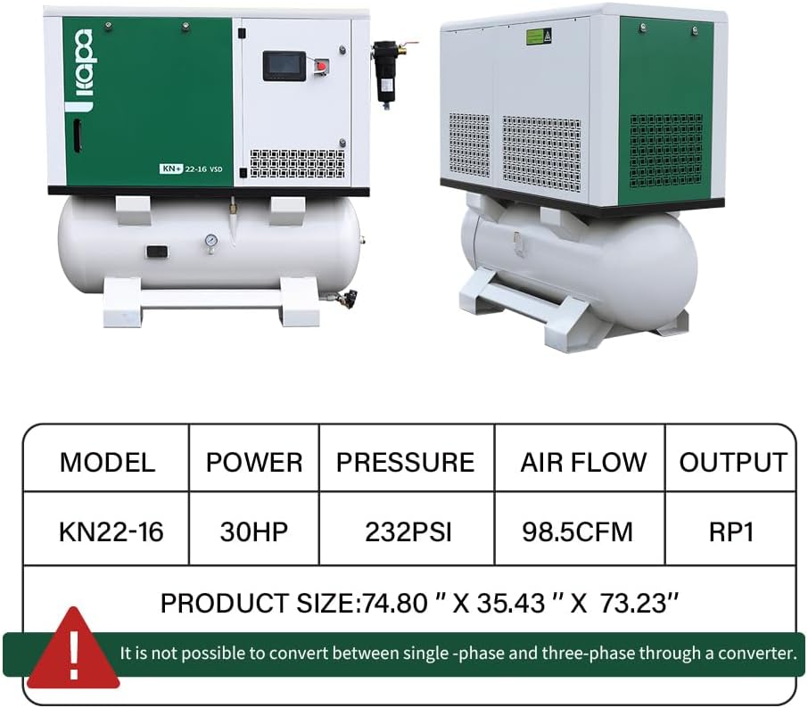 KAPA rotary screw air compressor review,KAPA 30HP air compressor worth buying,KAPA 5-in-1 screw compressor vs alternatives,KAPA compressor pros cons,best industrial screw air compressor,should I buy KAPA rotary screw compressor unboxing and complete package contents