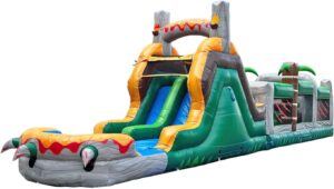 Image 1 of HeroKiddo T-Rex inflatable obstacle course review
