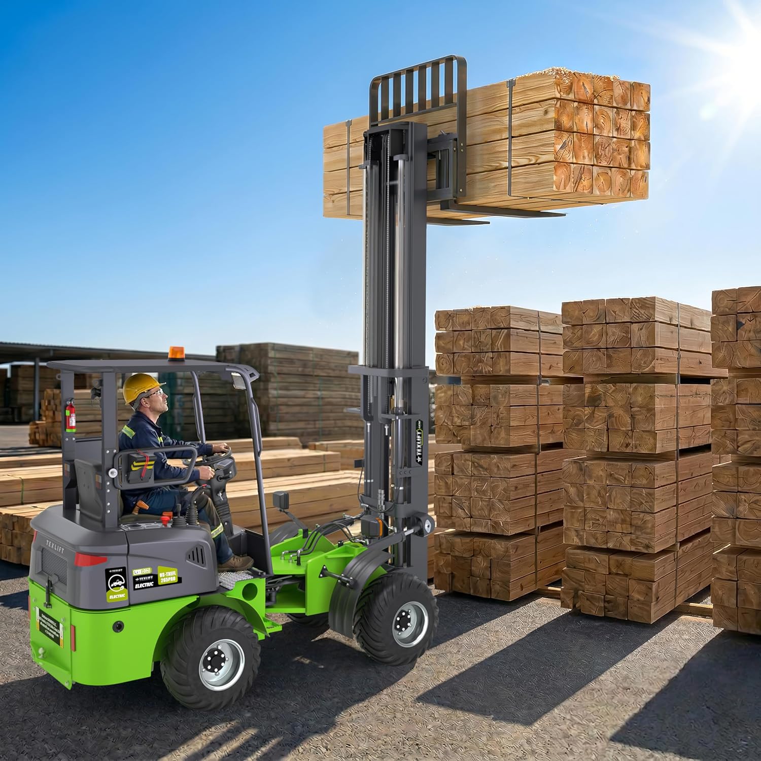 Step-by-step guide for TEXLIFT 2650 lb electric forklift,TEXLIFT electric forklift review,all terrain electric forklift 2650 lbs,TEXLIFT off road forklift pros cons,best outdoor electric forklift for uneven terrain,should I buy TEXLIFT lithium forklift - complete tutorial