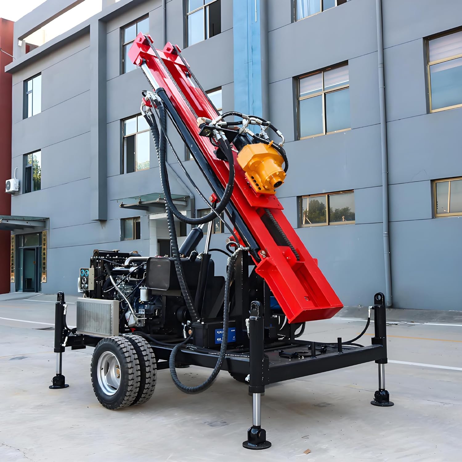 buy hydraulic water well drilling rig,best borehole drilling machine,hydraulic well drill worth it,compact well drilling rig pros cons,should I buy a portable well drill,all-terrain groundwater drill equipment unboxing and complete package contents