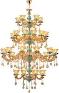 Image 1 of large crystal chandelier for living room