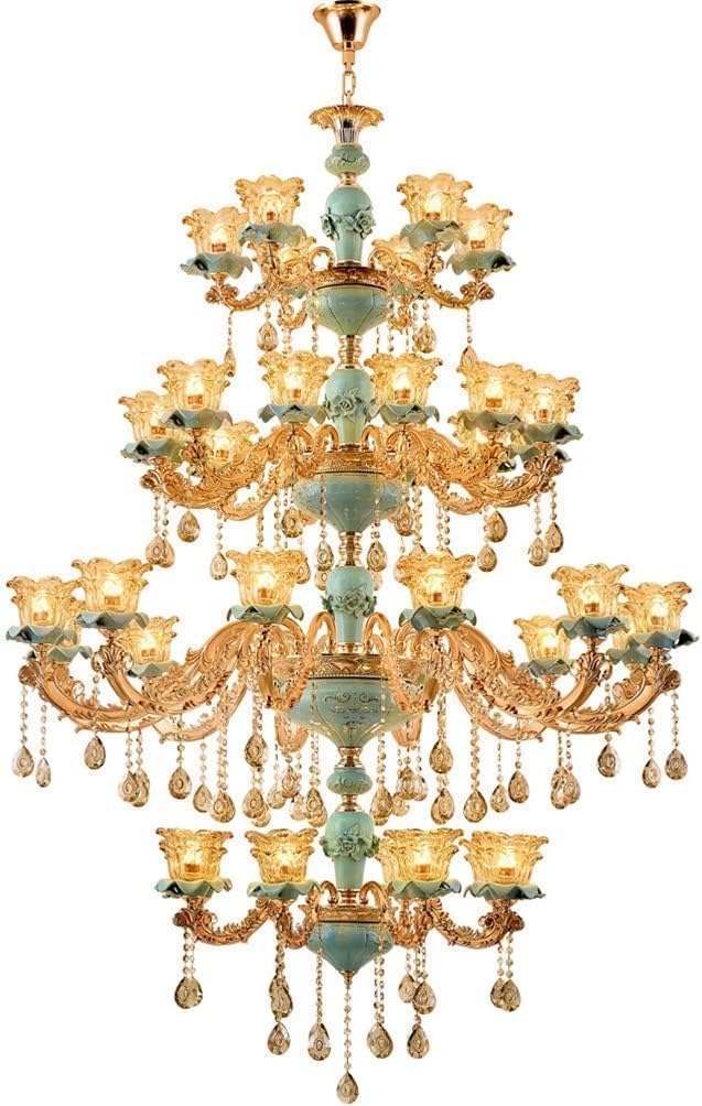 Image 1 of large crystal chandelier for living room