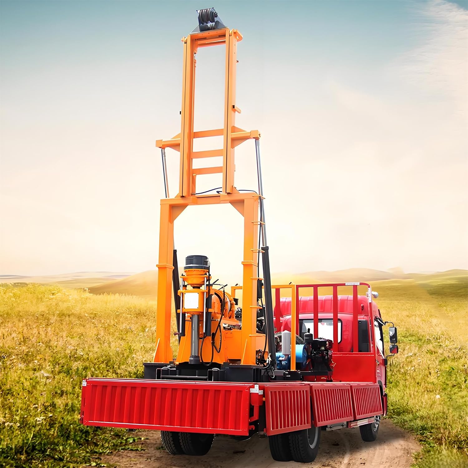truck mounted water well drilling rig,best water well drilling rig,truck mounted borehole drilling machine vs trailer mounted,truck mounted drilling rig pros cons,should i buy a truck mounted water well rig,mobile borehole drilling equipment unboxing and complete package contents